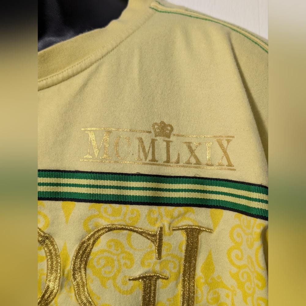 Men's Y2K Coogi Big Logo Pale Yellow Steetwear T Shirt Size XXL - Picture 11 of 12